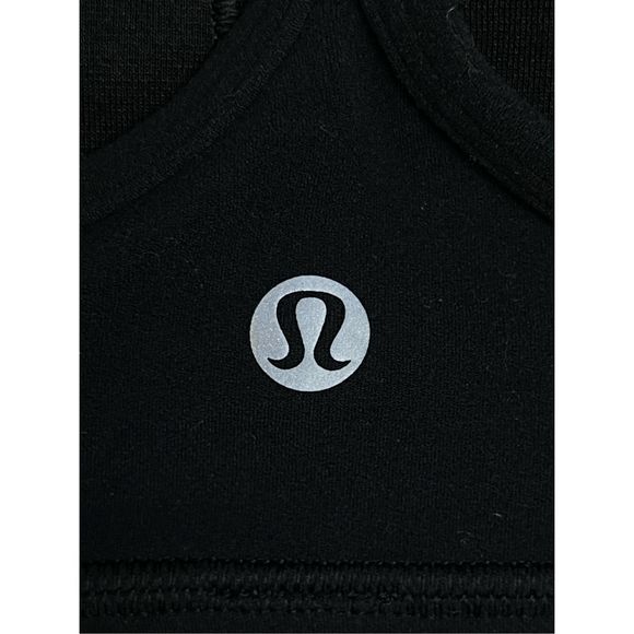 Lululemon Flow Y Bra Nulu Light Support A-C Cups Sports Bra Black Sz 4 Racerback - Picture 5 of 8